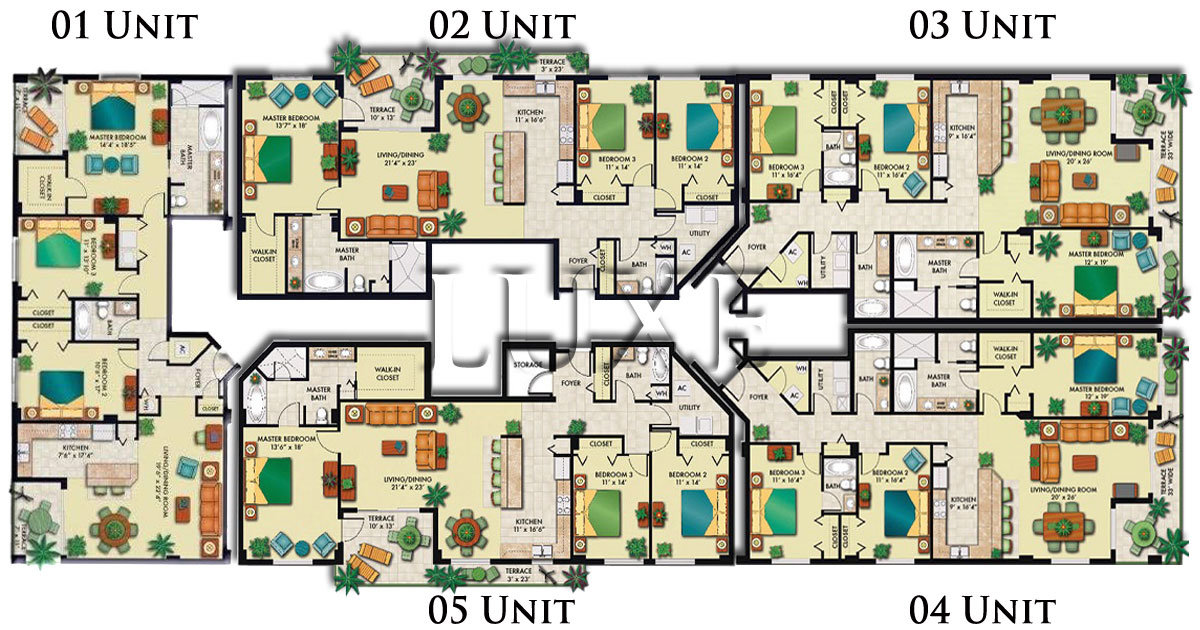 Opus Floor Plans Daytona Beach Shores Condos For Sale - The LUXE Group 386-299-4043